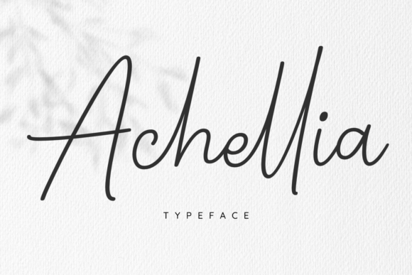 Achellia: A Script Font That Brings Elegance to Editorial Design