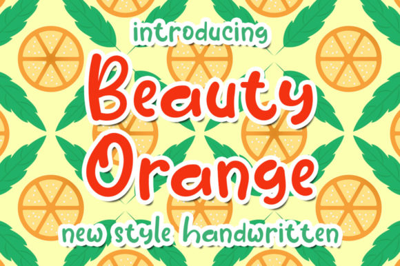 Beauty Orange: A Sweet Handwritten Font for Modern Branding Projects