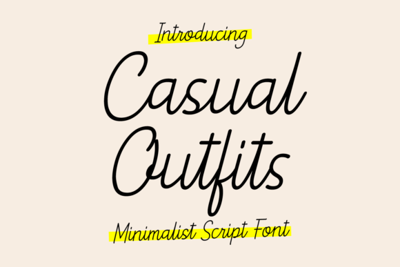 Casual Outfits: A Minimalist Script Font for Modern Branding
