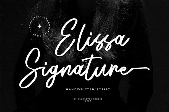 Elissa Signature: A Sweet Script Typeface for Editorial Design and Digital Publishing