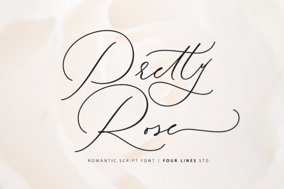 Pretty Rose: A Sweet Script Font for Handmade Labels, Invitations, and More