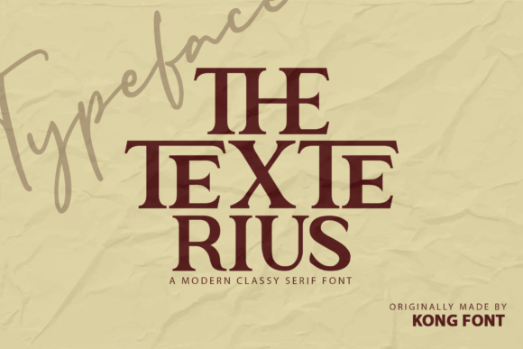 The Texterius: A Classy Serif Font for Modern Marketing and Design